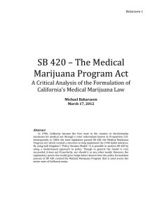 SB 420 – The Medical Marijuana Program Act