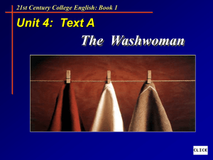 Unit 4: The Washwoman