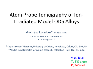 Andrew London - APT of ion-irradiated model