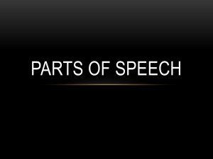 PARTS OF SPEECH