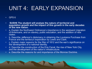 unit 4: early expansion - Effingham County Schools