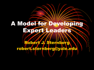 A Model for Developing Leadership Expertise