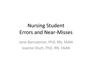 Nursing Student Errors and Near-Misses