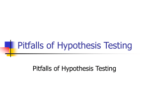 Pitfalls of hypothesis testing