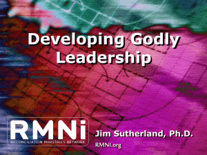 Developing Godly Leadership