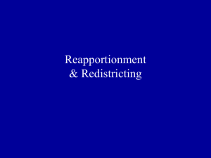 Representation, Reapportionment & Redistricting