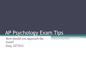 AP Psychology Exam Tips