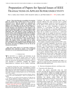 The TAS manuscript template - IEEE Council on Superconductivity