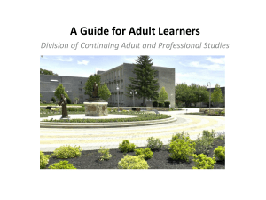 A Guide for Adult Learners