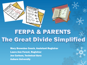 M2.3 FERPA & PARENTS The Great Divide Simplified