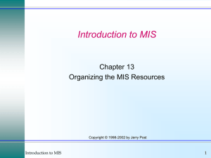 Introduction to MIS Chapter 13