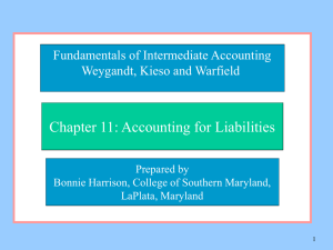 Chapter 13: Current Liabilities and Contingencies