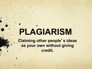plagiarism - My Teacher Pages