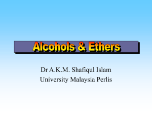 lecture 1 - alcohols