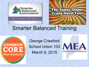 Smarter Balanced Training