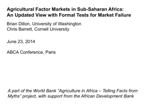 Agricultural Factor Markets in Sub