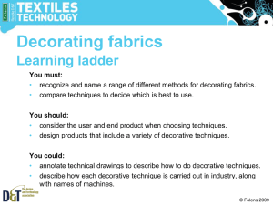 Decorating fabrics