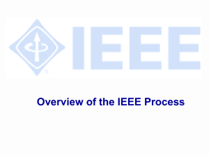 Overview of the IEEE Standards Process, 2007 PES Winter