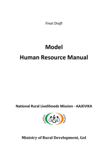 Model HR manual 2014-15 - National Rural Livelihoods Mission