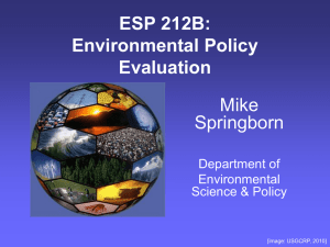 PowerPoint slides - Environmental Science & Policy