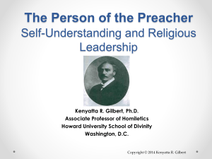 Person of the Preacher - Christian Education HOME