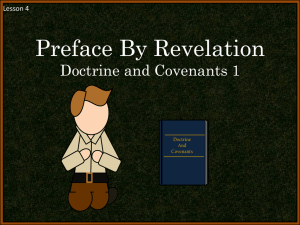 Lesson 4 D and C Preface By Revelation Power Pt