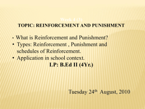 LPweek 4(3) Reinforcement & Punishment