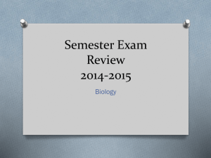 Semester Exam Review 2013-2014