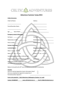 our 2015 summer camp booking form