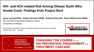 HIV- and HCV-related Risk Among Ottawa Youth Who Smoke Crack
