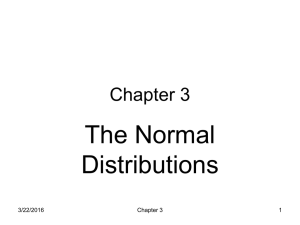 3: The Normal distributions