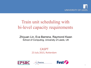 Train unit scheduling with bi