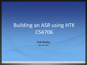 Building an ASR System