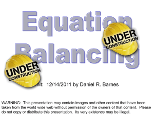 Equation Balancing DRB
