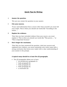 Quick Writing Tips