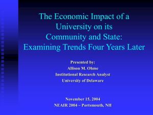 The Economic Impact of a University on its Community and State