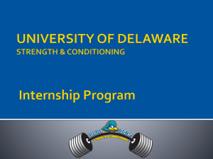 Internship Information - University of Delaware Athletics