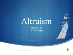Altruism Lecture
