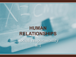 Social responsibility 8.1