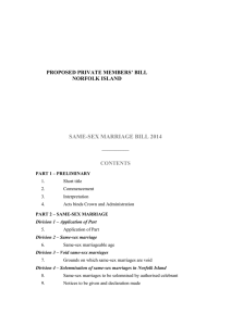 Private Members' Bill Same-Sex Marriage Bill 2014