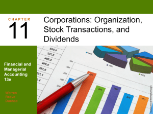 Stock Dividends - Cengage Learning