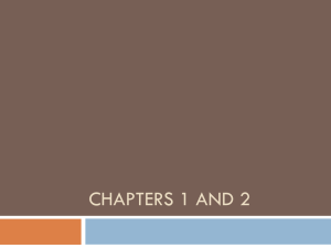 Chapters 1 & 2