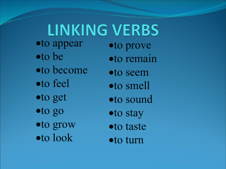 linking-verbs