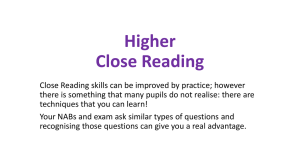 Higher Close Reading