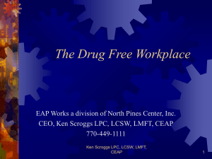 DRUG & ALCOHOL FREE WORKPLACE POLICY SUPERVISIOR