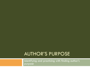Author*s purpose
