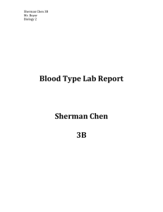 Blood Type Lab Report
