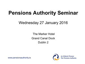 Wednesday 27 January 2016 - Pensions Authority Seminar