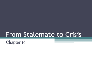 From Stalemate to Crisis