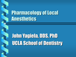 Pharmacology of Local Anesthetics